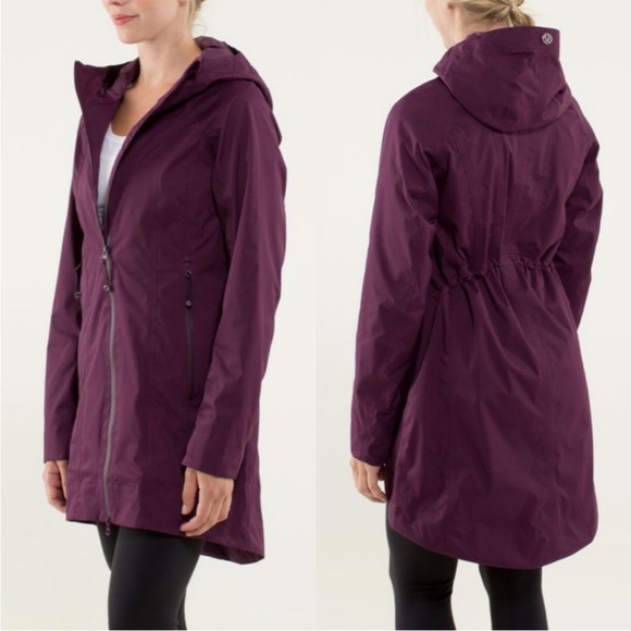 Lululemon Right As Rain Jacket: Plum . Perfect used condition. Size 6. - Picture 1 of 9